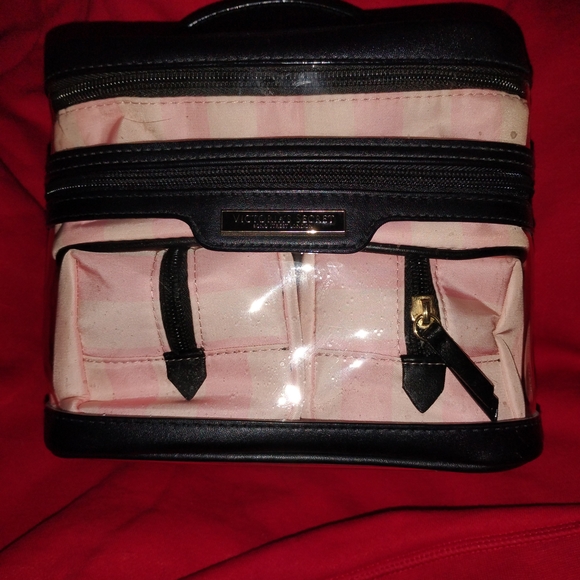 Victoria's Secret Pink and Black Striped Organizer - Picture 1 of 8